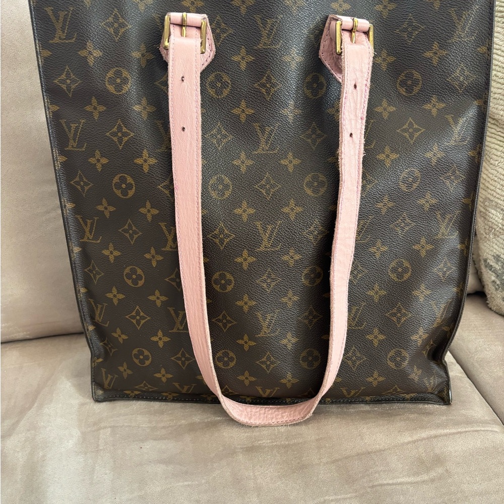 Vintage Boho Bags Louis Vuitton Brown and Pink Tote